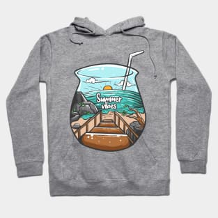 Summer Vibes Ocean Illustration Hoodie